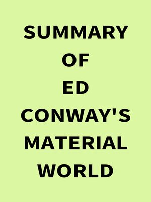 cover image of Summary of Ed Conway's Material World